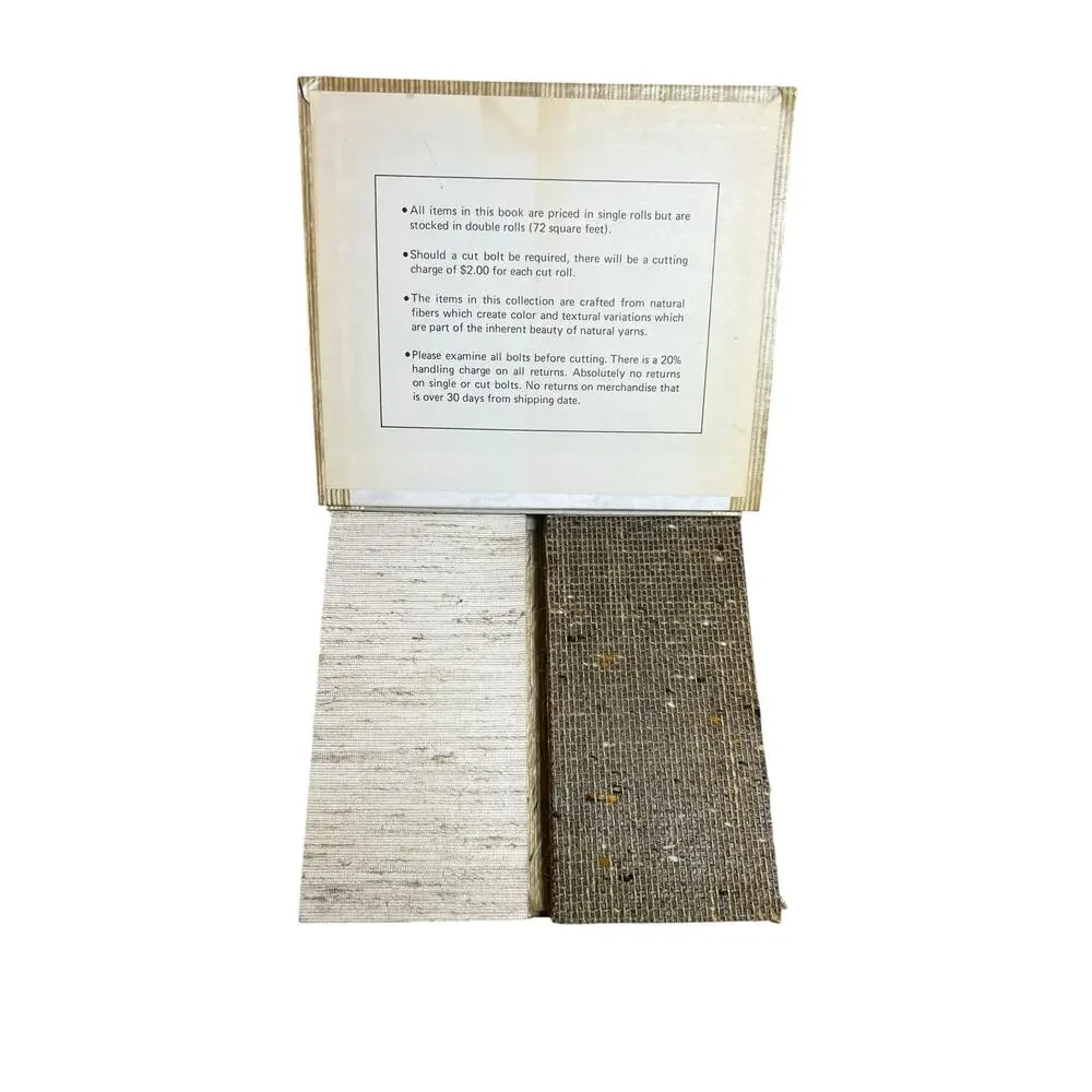 Vintage 1970s Coverwalls Volume 1 sample textured wallpaper binder book neutral